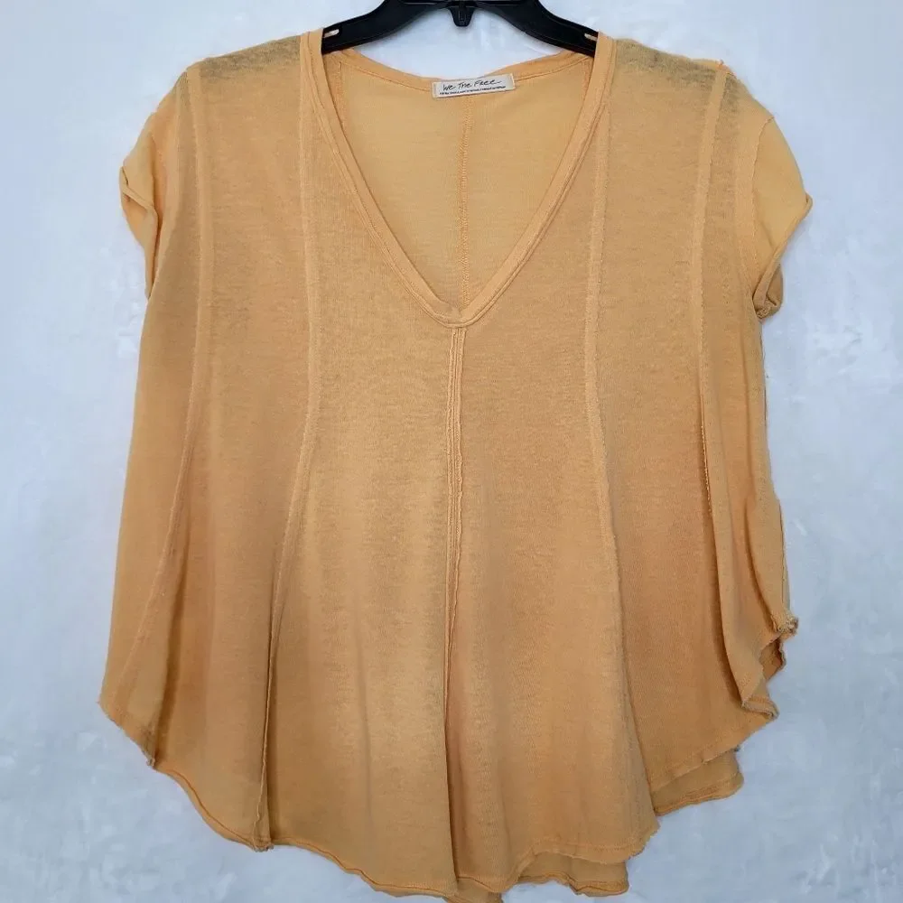 We The Free Sammie Relaxed‎ Oversized Fit V Neck Top Size XS